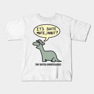Tiny British Brontosaurus Kids T-Shirt